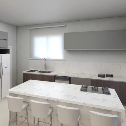Cozinha em Quartzo Calacatta