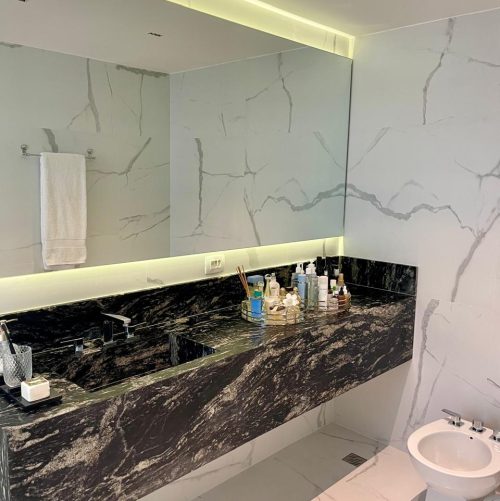 Lavatório em Granito Preto Indiano